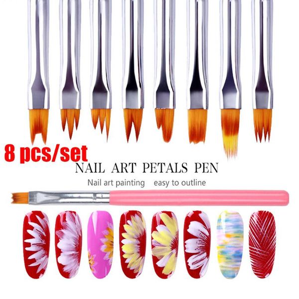 nail brushes 8pcs/set acrylic art brush diy petal flower gradient fade color painting drawing mint pen manicure tool dropship, Yellow
nail brushes 8pcs/set acrylic art brush diy petal flower gradient fade color painting drawing mint pen manicure tool dropship, Yellow