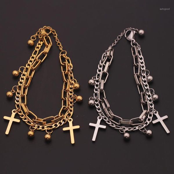 charm bracelets 2021 vintage religious double bracelet round bead cross multilayer for men and women's jewelry gifts1, Golden;silver
charm bracelets 2021 vintage religious double bracelet round bead cross multilayer for men and women's jewelry gifts1, Golden;silver