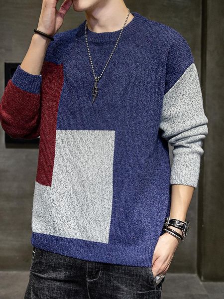 sweater autumn new korean trend personality pullover round neck young students knit bottoming shirt f, White;black
sweater autumn new korean trend personality pullover round neck young students knit bottoming shirt f, White;black