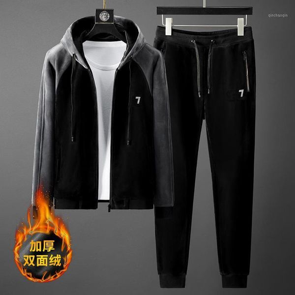 gym clothing men's winter hooded sport suit keep warm set gold velvet outdoor sportswear sports 2-piece velvet1, White;black
gym clothing men's winter hooded sport suit keep warm set gold velvet outdoor sportswear sports 2-piece velvet1, White;black