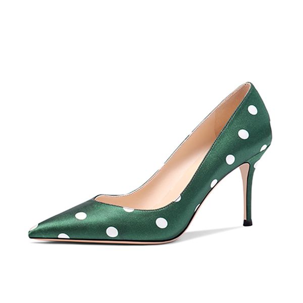 2021 the new womens polka dot basic sliding on medium 8.5cm stiletto heel to toe shoes for large 4-15-sized b5o9, Black
2021 the new womens polka dot basic sliding on medium 8.5cm stiletto heel to toe shoes for large 4-15-sized b5o9, Black