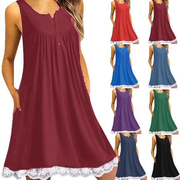 kalenmos new summer sleeveless mini dress women o-neck lace hem loose maxi a-line dresses femme night club tank party vestidos1, Black;gray
kalenmos new summer sleeveless mini dress women o-neck lace hem loose maxi a-line dresses femme night club tank party vestidos1, Black;gray