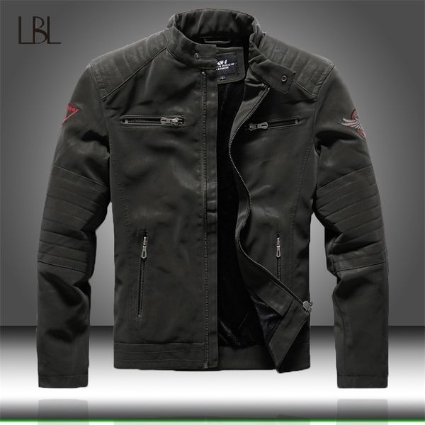 winter mens bomber jackets casual military male outwear fleece thick warm windbreaker jacket mens pu leather baseball coats lj201013, Black;brown
winter mens bomber jackets casual military male outwear fleece thick warm windbreaker jacket mens pu leather baseball coats lj201013, Black;brown