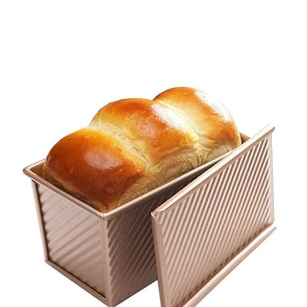 storage bottles & jars 450 g loaf pan with lid champagne-colored corrugated non-stick bakeware carbon steel bread toast mold baking boxes1
storage bottles & jars 450 g loaf pan with lid champagne-colored corrugated non-stick bakeware carbon steel bread toast mold baking boxes1