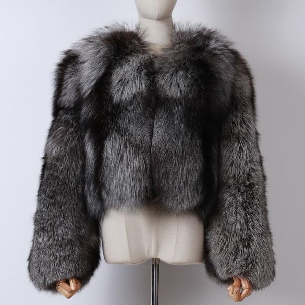women's fur & faux ladies natural silver jacket coat short women real outwear, Black
women's fur & faux ladies natural silver jacket coat short women real outwear, Black