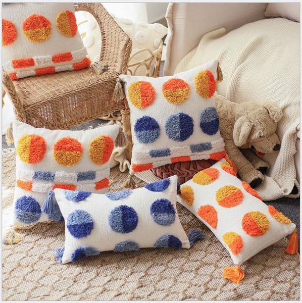cushion/decorative pillow yellow orange tassels handmade embroidery cushion cover 45x45cm/30x50cm dot circle homedecor pillowcase sham
cushion/decorative pillow yellow orange tassels handmade embroidery cushion cover 45x45cm/30x50cm dot circle homedecor pillowcase sham