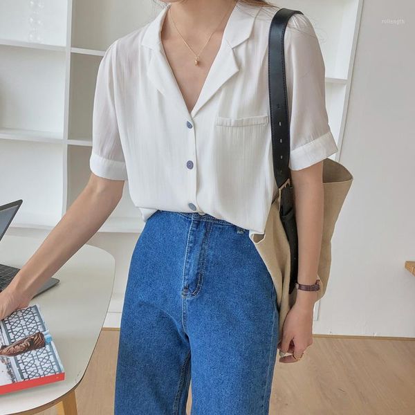 women's white shirt 2020 summer new fashion temperament short sleeve casual and blouse female1 
women's white shirt 2020 summer new fashion temperament short sleeve casual and blouse female1