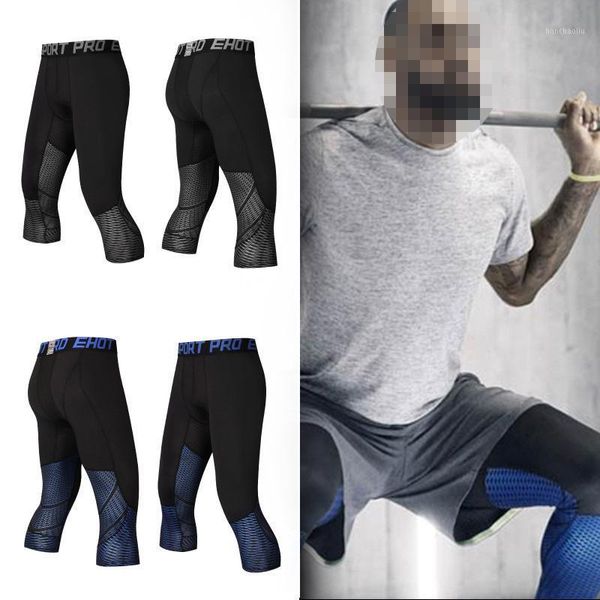 running pants mens compression 3/4 quick dry elasticity spandex jogger tights fitness skinny leggings trousers1, Black;blue
running pants mens compression 3/4 quick dry elasticity spandex jogger tights fitness skinny leggings trousers1, Black;blue