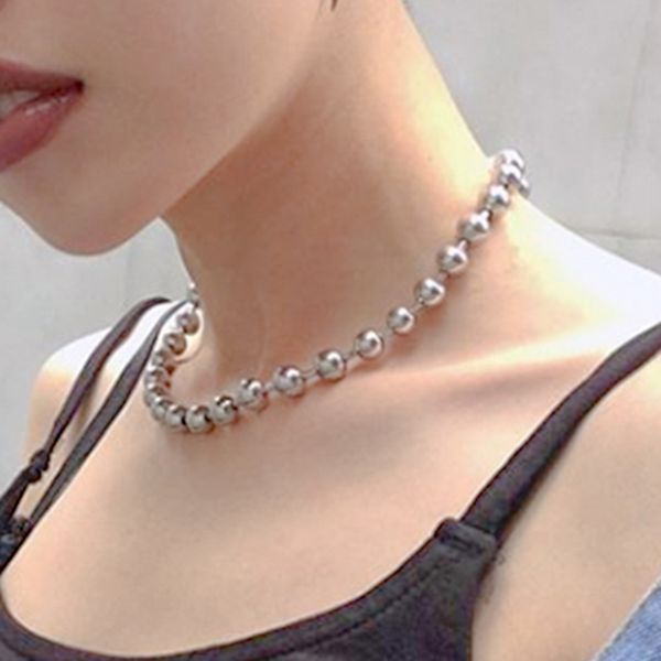silver stainless steel bead chain big ball punk necklace women choker long (35cm-90cm) charm hip hop necklaces jewelry for men/women 5mm/6mm, Golden;silver
silver stainless steel bead chain big ball punk necklace women choker long (35cm-90cm) charm hip hop necklaces jewelry for men/women 5mm/6mm, Golden;silver