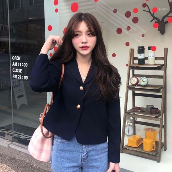 women short coat long sleleve single loose turn down collar 2020 spring autumn korean harajuku kawaii casual female jacket1, White;black
women short coat long sleleve single loose turn down collar 2020 spring autumn korean harajuku kawaii casual female jacket1, White;black