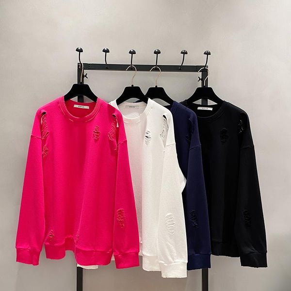 women's hoodies & sweatshirts lazy wind hedging women 2021 autumn winter korean loose fashion all-match round neck long sleeve hole swe, Black
women's hoodies & sweatshirts lazy wind hedging women 2021 autumn winter korean loose fashion all-match round neck long sleeve hole swe, Black