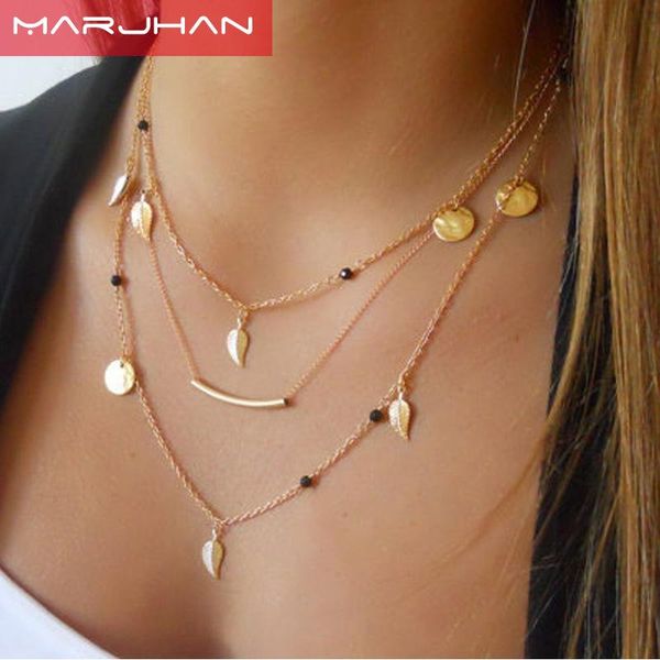 chains jewelry choker necklace gold leaf bohemian crystal multilayer long women bijoux collares necklaces & penda, Silver
chains jewelry choker necklace gold leaf bohemian crystal multilayer long women bijoux collares necklaces & penda, Silver