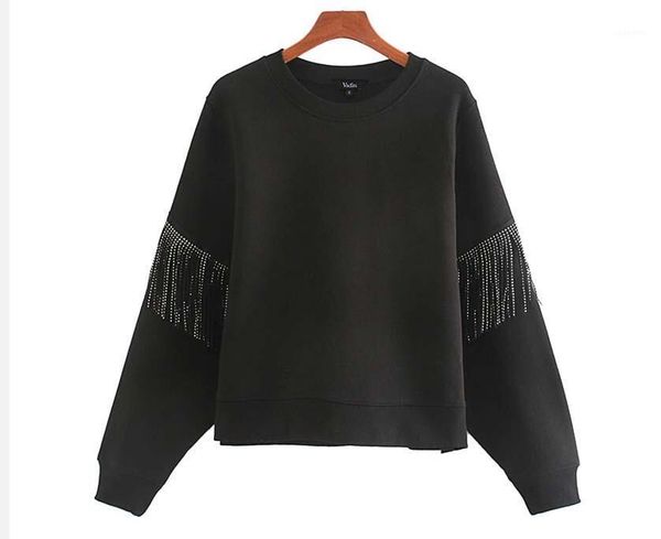women fashion tassels design black sweatshirt long sleeve o neck pullovers female basic cozy solid 1
women fashion tassels design black sweatshirt long sleeve o neck pullovers female basic cozy solid 1