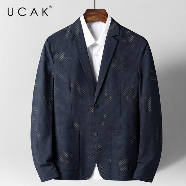 men's suits & blazers ucak brand 2021 spring men masculino and suit jackets male slim fit business casual striped blazer coat u8137, White;black
men's suits & blazers ucak brand 2021 spring men masculino and suit jackets male slim fit business casual striped blazer coat u8137, White;black