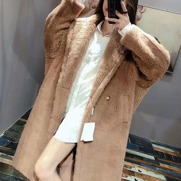 women's down & parkas winter 2021 women coat faux fur female turn collar comfort medium length jacket, Black
women's down & parkas winter 2021 women coat faux fur female turn collar comfort medium length jacket, Black