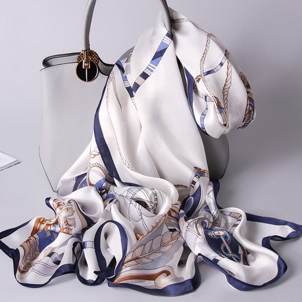 100% pure silk scarf ladies new real hangzhou silk wraps for women print shawls vintage scarves silk natural foulard femme 201027, Blue;gray
100% pure silk scarf ladies new real hangzhou silk wraps for women print shawls vintage scarves silk natural foulard femme 201027, Blue;gray