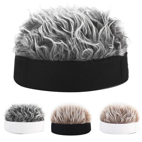 creativity fake hair wig sun cap for men and women funny cool hip hop cap short melon solid color skullcap retro warm hood, Blue;gray
creativity fake hair wig sun cap for men and women funny cool hip hop cap short melon solid color skullcap retro warm hood, Blue;gray