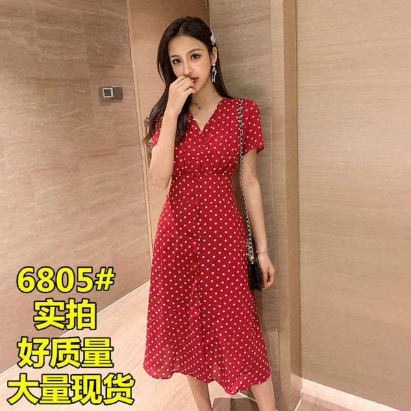 point hepburn red girl chiffon wave very fairy french minority women tea break dress, Black;gray
point hepburn red girl chiffon wave very fairy french minority women tea break dress, Black;gray