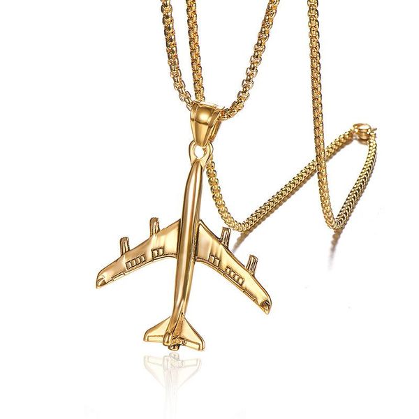 pendant necklaces hip hop gold color stainless steel aircraft plane pendants necklace for men rapper jewelry gift, Silver
pendant necklaces hip hop gold color stainless steel aircraft plane pendants necklace for men rapper jewelry gift, Silver