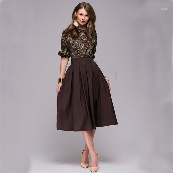 2020 spring new bohemian fashion retro women's print dress fake two-piece casual o collar elegant dance mid-calf dress vestidos1, Black;gray
2020 spring new bohemian fashion retro women's print dress fake two-piece casual o collar elegant dance mid-calf dress vestidos1, Black;gray