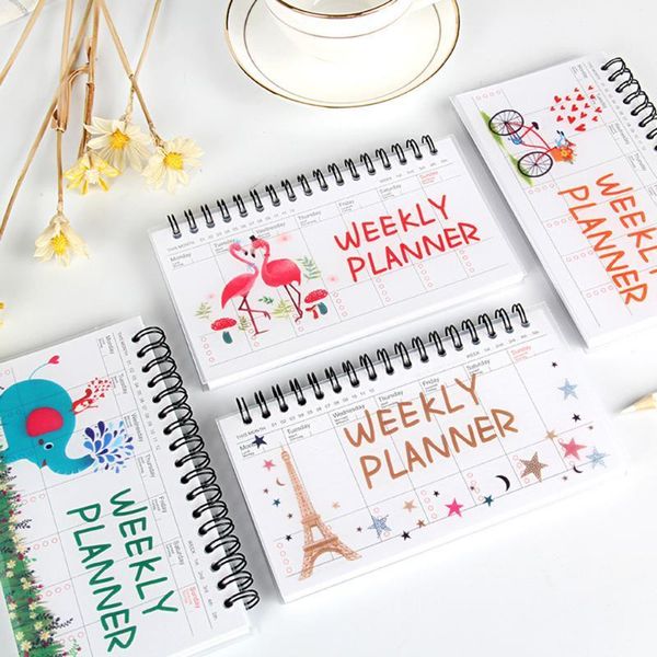 1pcs cartoon flamingo elephant weekly daily schedule planner notebook coil flip book agenda organizer school office stationery1, Purple;pink
1pcs cartoon flamingo elephant weekly daily schedule planner notebook coil flip book agenda organizer school office stationery1, Purple;pink