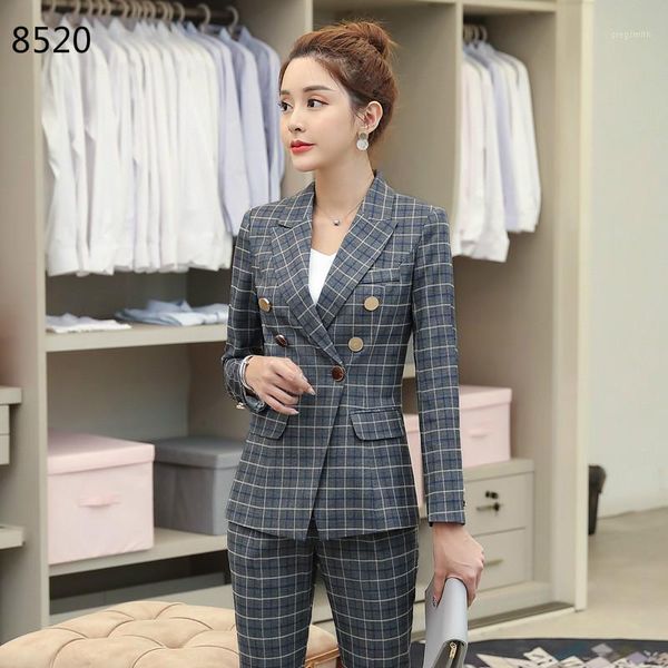vintage plaid professional women's suits blazer long-sleeved slim new work suit business trouser office ladies suit1, White
vintage plaid professional women's suits blazer long-sleeved slim new work suit business trouser office ladies suit1, White