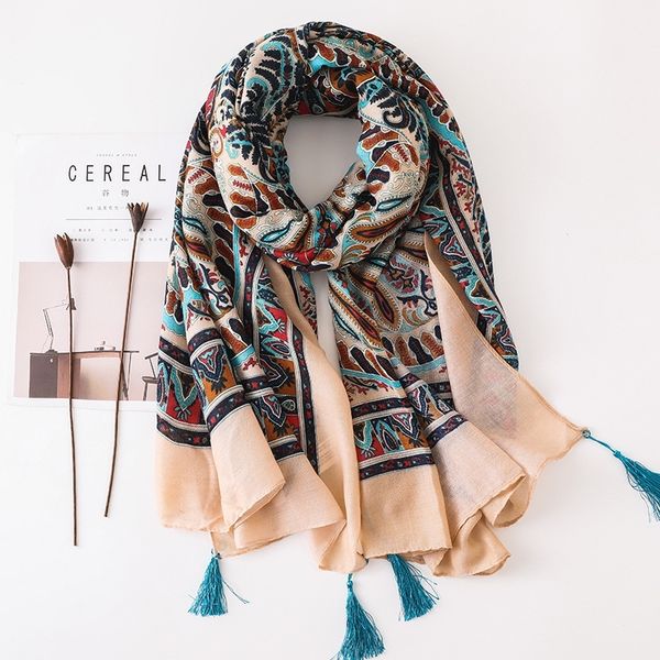 women cotton large foulard floral warm scarves for female navy color soft blanket wrap long shawl y200103, Blue;gray
women cotton large foulard floral warm scarves for female navy color soft blanket wrap long shawl y200103, Blue;gray