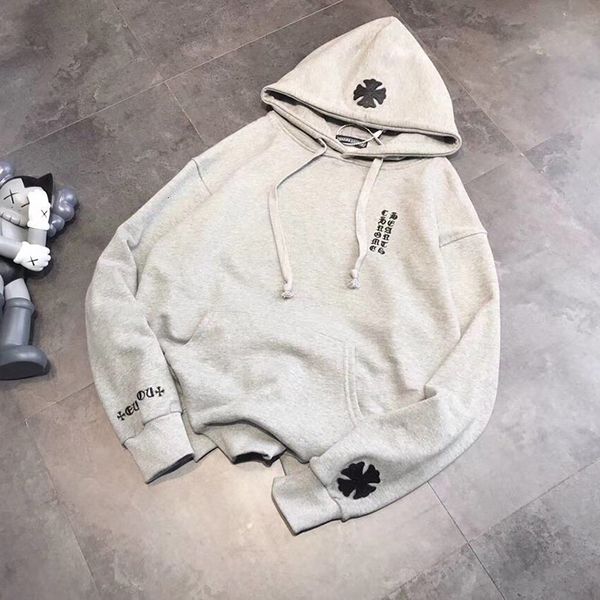 chao brand autumn men's and women's crosin leather cross sanskrit embroidery hooded couple's sweater long sleeve top, White
chao brand autumn men's and women's crosin leather cross sanskrit embroidery hooded couple's sweater long sleeve top, White