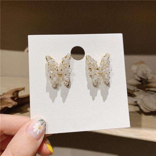 2021 fashion elegant crystal butterfly earrings simple cute korean female lady small stud earrings vintage stone, Silver
2021 fashion elegant crystal butterfly earrings simple cute korean female lady small stud earrings vintage stone, Silver