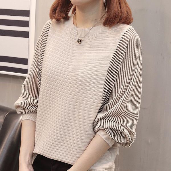 women's sweaters jiayan year ice silk pullover sweater thin loose cropped long sleeve o-neck clothing 2021, White;black
women's sweaters jiayan year ice silk pullover sweater thin loose cropped long sleeve o-neck clothing 2021, White;black