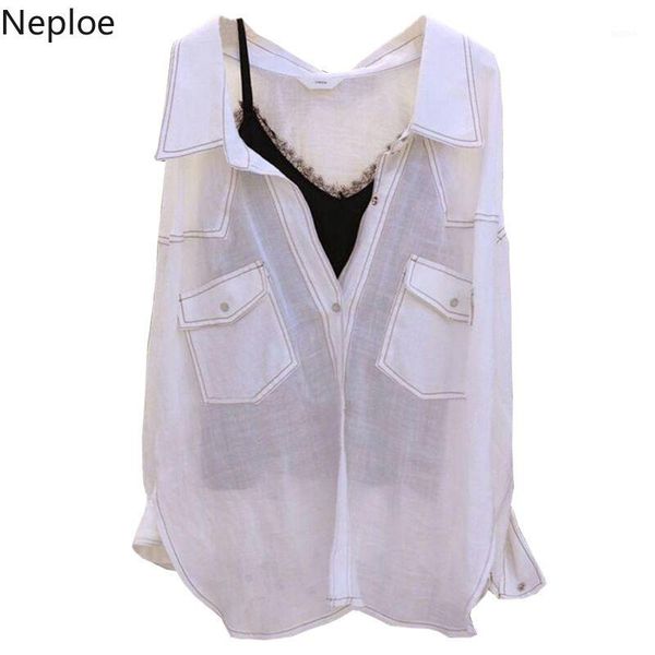 neploe spring 2019 new fashion two piece women blouse loose turn-down collar korean linen sleeveless thin shirts 429451, White
neploe spring 2019 new fashion two piece women blouse loose turn-down collar korean linen sleeveless thin shirts 429451, White