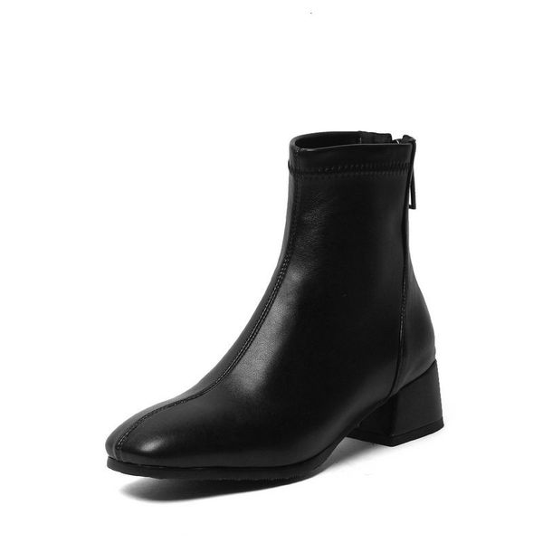 2021 new ankle autumn winter pu leather flock heel women shoes square toe back short boots big size 34-43 iu6l, Black
2021 new ankle autumn winter pu leather flock heel women shoes square toe back short boots big size 34-43 iu6l, Black