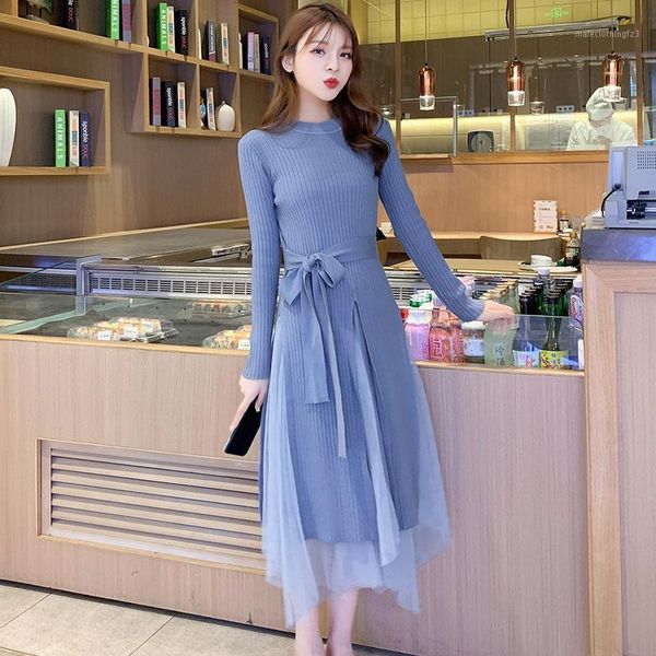 casual dresses 2021 fashion o-neck women's clothing knitted mesh dress autumn winter full-sleeve elastic waist women sweater a-line dre, Black;gray
casual dresses 2021 fashion o-neck women's clothing knitted mesh dress autumn winter full-sleeve elastic waist women sweater a-line dre, Black;gray