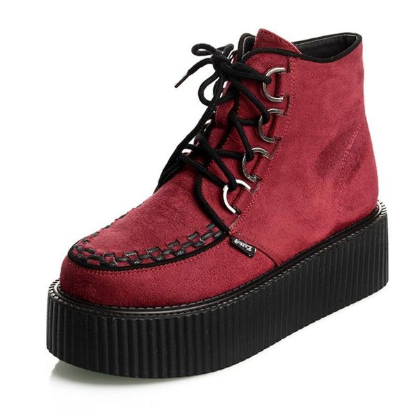 boots roseg women's high suede lace up flat platform creepers shoes ankle harajuku, Black
boots roseg women's high suede lace up flat platform creepers shoes ankle harajuku, Black