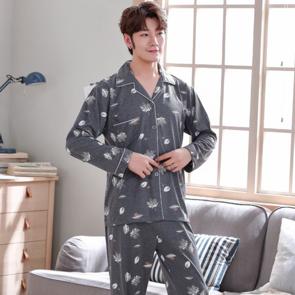 men's pajama sets autumn winter man set simple sleepwear long sleeve cotton pajamas for men pant leisure outwear, Black;brown 
men's pajama sets autumn winter man set simple sleepwear long sleeve cotton pajamas for men pant leisure outwear, Black;brown