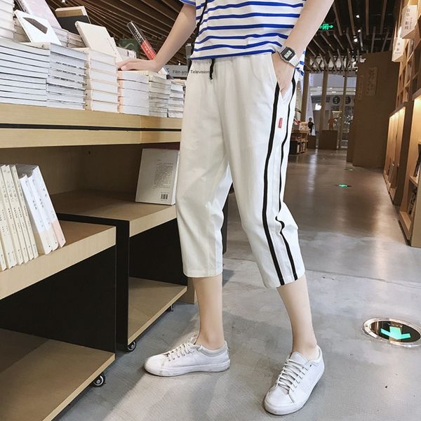 short trend summer men's cropped trend capris 7-point pants casual 5-point breeches loose mid pants men's korean fashion slim capr, Blue
short trend summer men's cropped trend capris 7-point pants casual 5-point breeches loose mid pants men's korean fashion slim capr, Blue