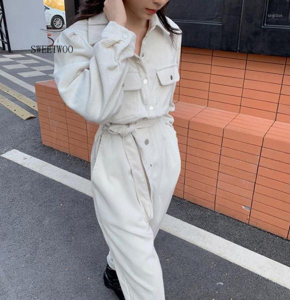 women's jumpsuits & rompers spring 2021 corduroy romper women high fashion button jumpsuit female casual overalls1, Black;white
women's jumpsuits & rompers spring 2021 corduroy romper women high fashion button jumpsuit female casual overalls1, Black;white