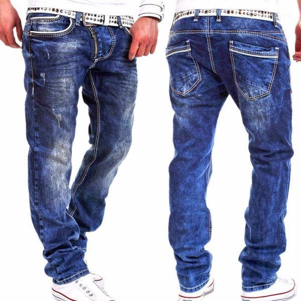 wholesale- style fashion full length solid skinny jeans men brand designer clothing denim pants luxury casual trousers male1, Blue
wholesale- style fashion full length solid skinny jeans men brand designer clothing denim pants luxury casual trousers male1, Blue