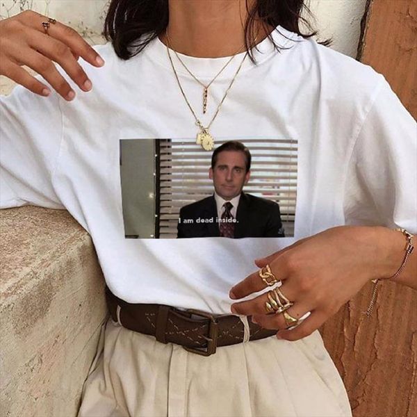 офис майкл скотт i am dead inside печать tv show смешной women t shirt новое лето tumblr вскользь grunge женщин способа, White
офис майкл скотт i am dead inside печать tv show смешной women t shirt новое лето tumblr вскользь grunge женщин способа, White