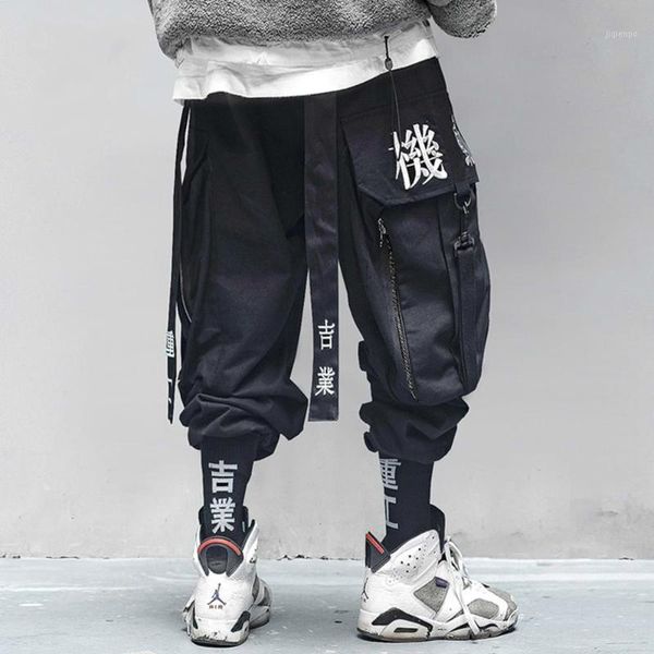 men's pants multi pocket hip hop men ribbon elastic waist harajuku streetwear joggers mens trousers techwear black1, Black
men's pants multi pocket hip hop men ribbon elastic waist harajuku streetwear joggers mens trousers techwear black1, Black