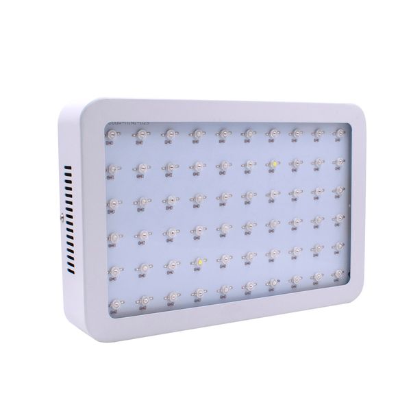 600w dual chips 380-730nm full light spectrum led plant growth lamp white