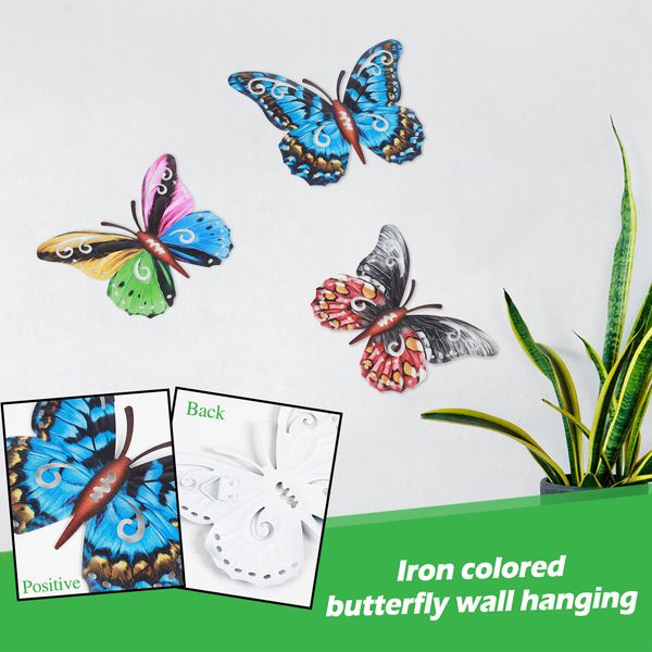 3 packs butterfly art, inspirational wall decor sculpture hanging for indoor and outdoor metal
3 packs butterfly art, inspirational wall decor sculpture hanging for indoor and outdoor metal