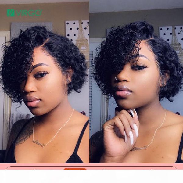 pixie cut lace wig blunt cut bob lace front wigs short human hair wigs curly 13x4 hd transparent front human hair, Black;brown
pixie cut lace wig blunt cut bob lace front wigs short human hair wigs curly 13x4 hd transparent front human hair, Black;brown