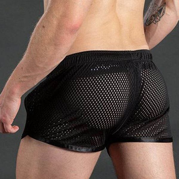 men's sports shorts, muscle fitness, large mesh, quick drying, breathable, leisure three-point shorts, White;black
men's sports shorts, muscle fitness, large mesh, quick drying, breathable, leisure three-point shorts, White;black
