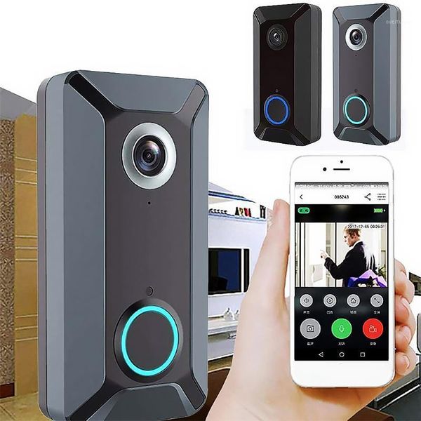 wifi video doorbell camera two-way audio night vision wide angle lens smart security door bell1 
wifi video doorbell camera two-way audio night vision wide angle lens smart security door bell1