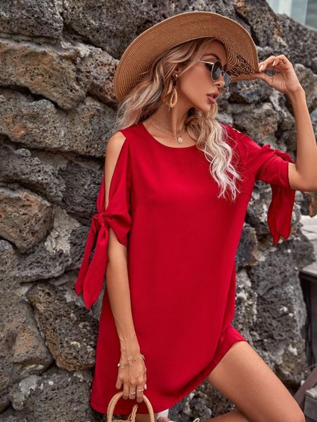 cut out knot cuff tunic dress k3hf#, Black;gray
cut out knot cuff tunic dress k3hf#, Black;gray