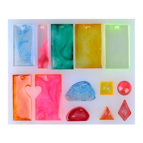silicone casting resin molds for diy resin jewelry pendants 13 shapes silicone casting mold tools for clay epoxy resin wmtksi bdesybag, Black 
silicone casting resin molds for diy resin jewelry pendants 13 shapes silicone casting mold tools for clay epoxy resin wmtksi bdesybag, Black