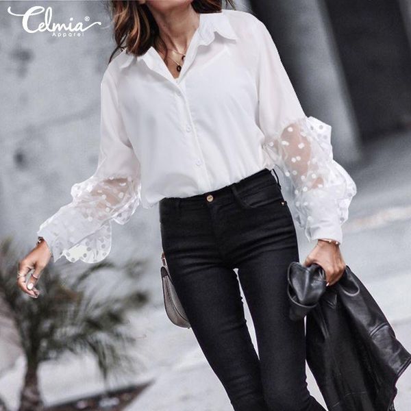 элегантный женский блузы celmia 2020 осень прозрачный puff рукавом нагрудные tops casual сыпучие рубашки sexy делопроизводство партии blusas, White
элегантный женский блузы celmia 2020 осень прозрачный puff рукавом нагрудные tops casual сыпучие рубашки sexy делопроизводство партии blusas, White