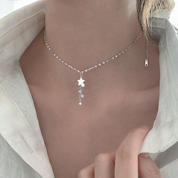 chokers sweet fashion star tassel necklace for women crystal clavicle chain choker cute party jewelry accessories, Golden;silver
chokers sweet fashion star tassel necklace for women crystal clavicle chain choker cute party jewelry accessories, Golden;silver