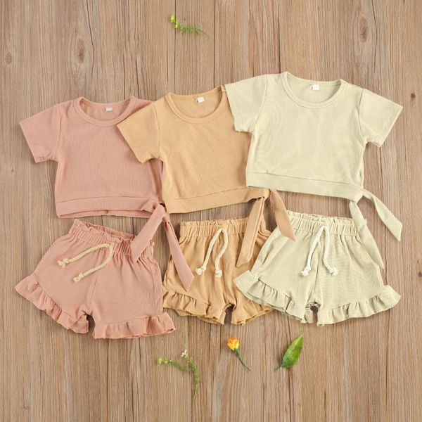 clothing sets summer born baby girls 2-piece outfit suit ribbed short sleeve lace-up +shorts clothes set for toddler infant, White
clothing sets summer born baby girls 2-piece outfit suit ribbed short sleeve lace-up +shorts clothes set for toddler infant, White